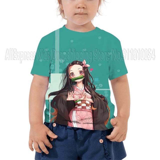 Dziecięce koszulki 3D Print Demon Slayer z motywem Anime dla chłopców i dziewcząt - Wianko - 13