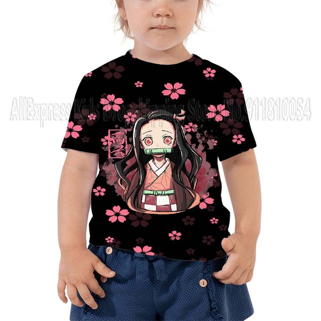 Dziecięce koszulki 3D Print Demon Slayer z motywem Anime dla chłopców i dziewcząt - Wianko - 14