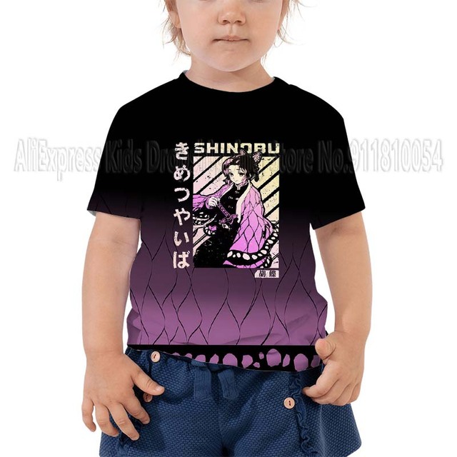 Dziecięce koszulki 3D Print Demon Slayer z motywem Anime dla chłopców i dziewcząt - Wianko - 7