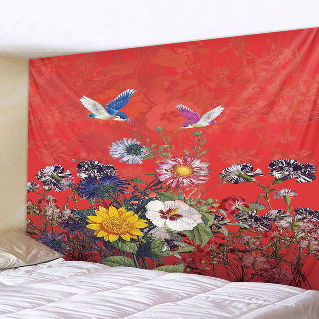 Mandala gobelin - Slonecznik retro artystyczny obraz olejny - dekoracja sypialni, czeski styl hippie - koc salon produkt - Wianko - 6
