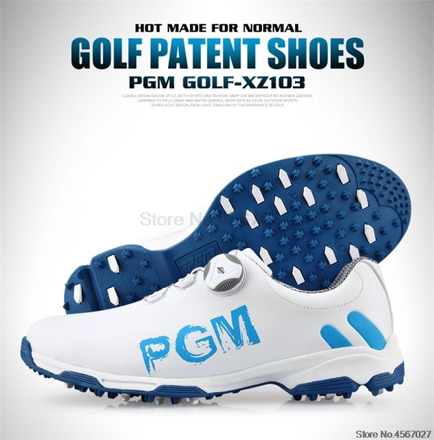New Arrival Pgm buty golfowe mężczyźni trampki sportowe wodoodporne oddychające buty Golf obrotowe profesjonalne obuwie D0470 - Wianko - 8
