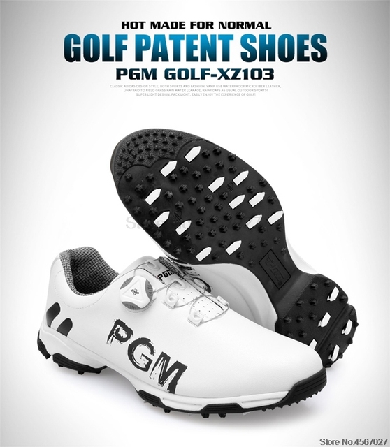 New Arrival Pgm buty golfowe mężczyźni trampki sportowe wodoodporne oddychające buty Golf obrotowe profesjonalne obuwie D0470 - Wianko - 7