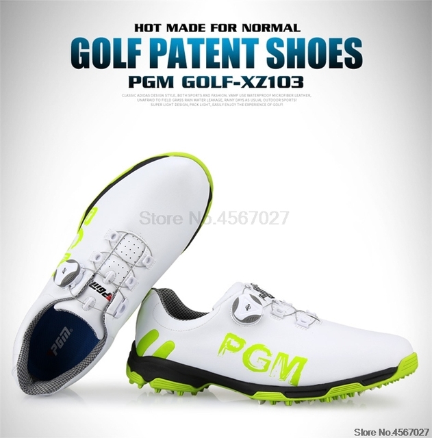 New Arrival Pgm buty golfowe mężczyźni trampki sportowe wodoodporne oddychające buty Golf obrotowe profesjonalne obuwie D0470 - Wianko - 9
