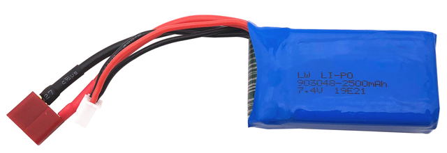 Akumulator Li-po 2S 7.4V 2500mAh + kabel 3w1 + ładowarka for q39 wltoys A959-B A969-B A979-B K929-B RC Samochód - Wianko - 1