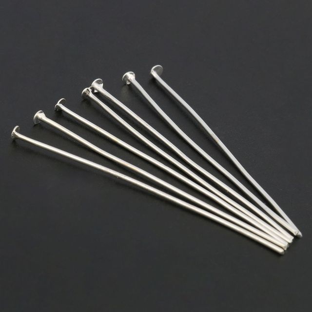 200 sztuk igły Headpins płaskie głowy do biżuterii 20-50mm, srebrne/złote/antyczne, mosiądz - Wianko - 7