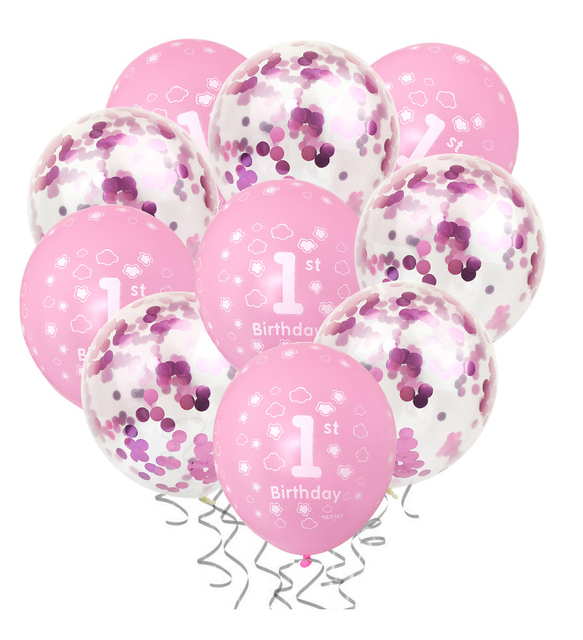 Dekoracje urodzinowe dla 1-rocznego chłopca lub dziewczynki: baner, balony bociankowe - Wianko - 5