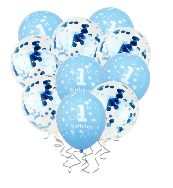 Dekoracje urodzinowe dla 1-rocznego chłopca lub dziewczynki: baner, balony bociankowe - Wianko - 4