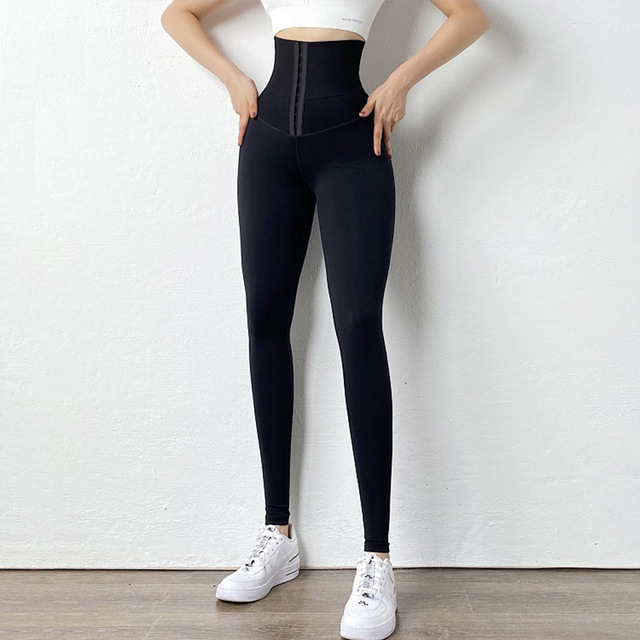 Bezszwowe spodnie sportowe do jogi dla kobiet z wysokim stanem - Wianko - 3