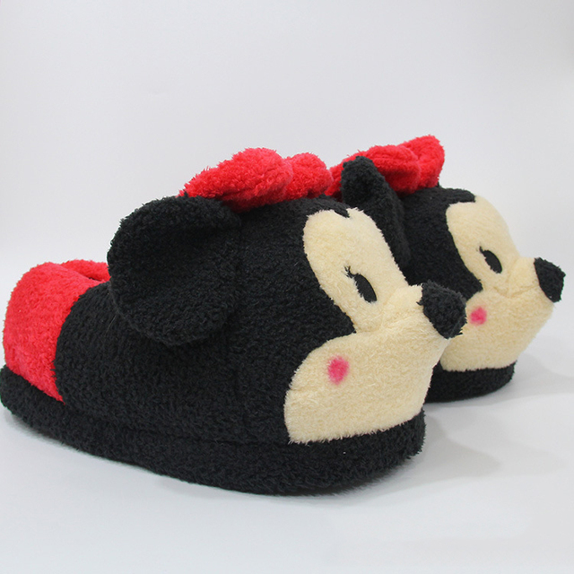 Myszka Miki Disney - pluszowe kapcie dla dzieci Minnie, utrzymujące ciepło w domu, idealne na zimę - Wianko - 8