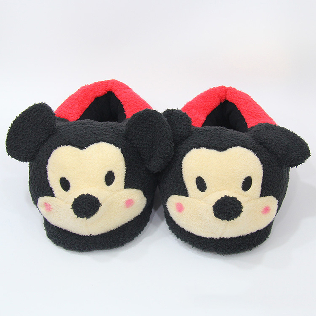 Myszka Miki Disney - pluszowe kapcie dla dzieci Minnie, utrzymujące ciepło w domu, idealne na zimę - Wianko - 1