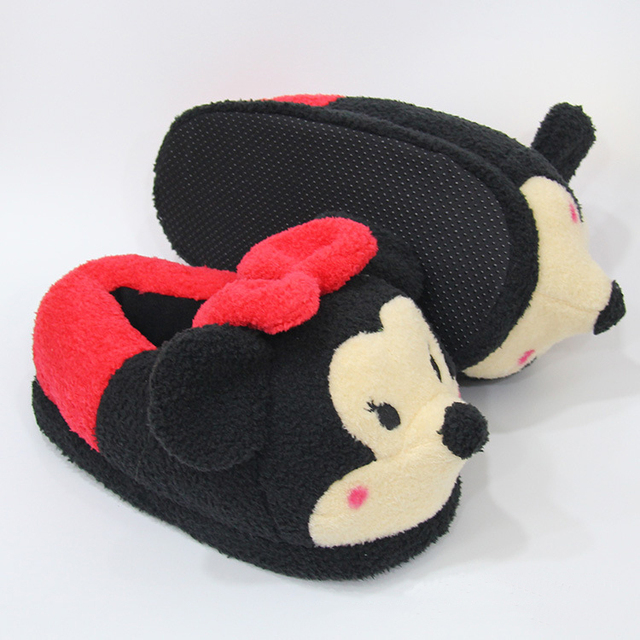 Myszka Miki Disney - pluszowe kapcie dla dzieci Minnie, utrzymujące ciepło w domu, idealne na zimę - Wianko - 2