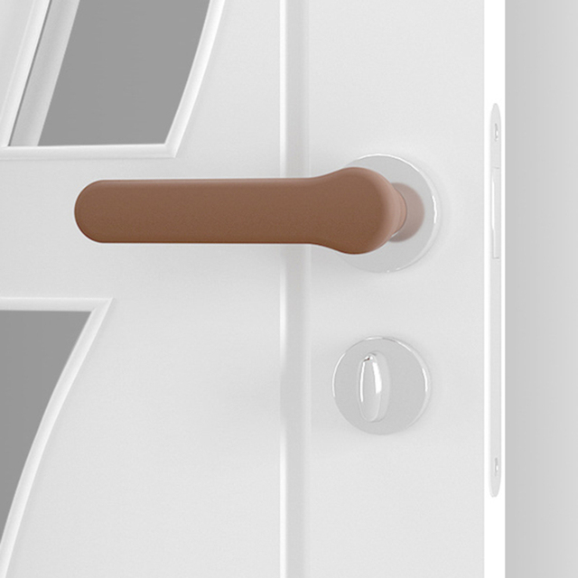 Silikonowy uchwyt ochronny do drzwi - pokrowiec na klamkę, zabezpieczenie przed zderzeniem dla dzieci - Wianko - 1