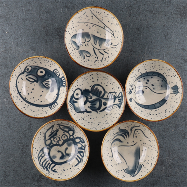 Miseczka domowa do ryżu, makaronu, zupy, deserów - retro koreański styl, ceramiczna zastawa stołowa - Wianko - 1