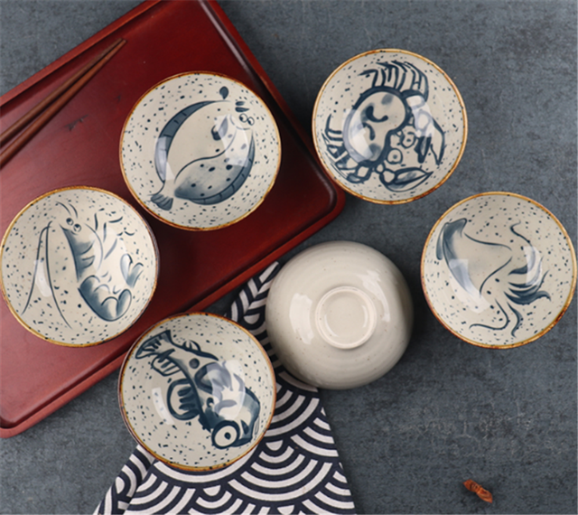 Miseczka domowa do ryżu, makaronu, zupy, deserów - retro koreański styl, ceramiczna zastawa stołowa - Wianko - 8
