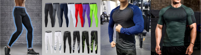 Męska kompresyjna odzież sportowa do fitnessu i biegania w kolorze czarnym - zestaw treningowy - Wianko - 48