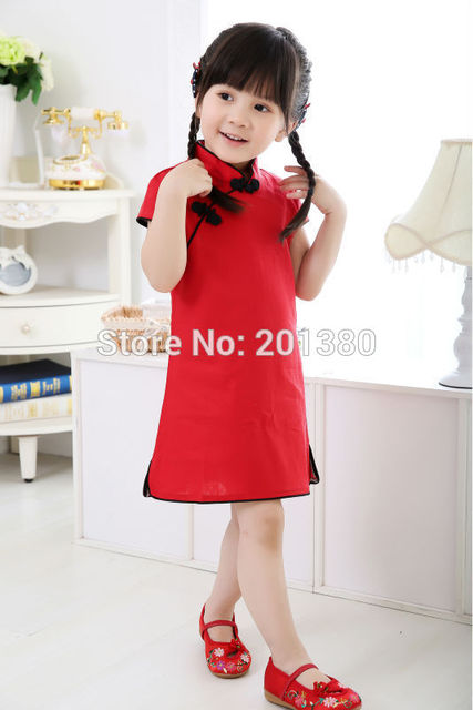 Dziewczęce letnie sukienki Piwonia Qipao Chiński Nowy Rok, Kwiatowe stroje Cheongsam dla dziewczynek 2-16 lat - Wianko - 41