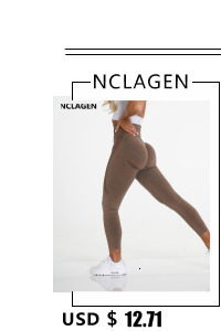 Bezszwowe spodnie jogi wysokiej talii NCLAGEN podnoszące pośladki - czarne - Wianko - 1