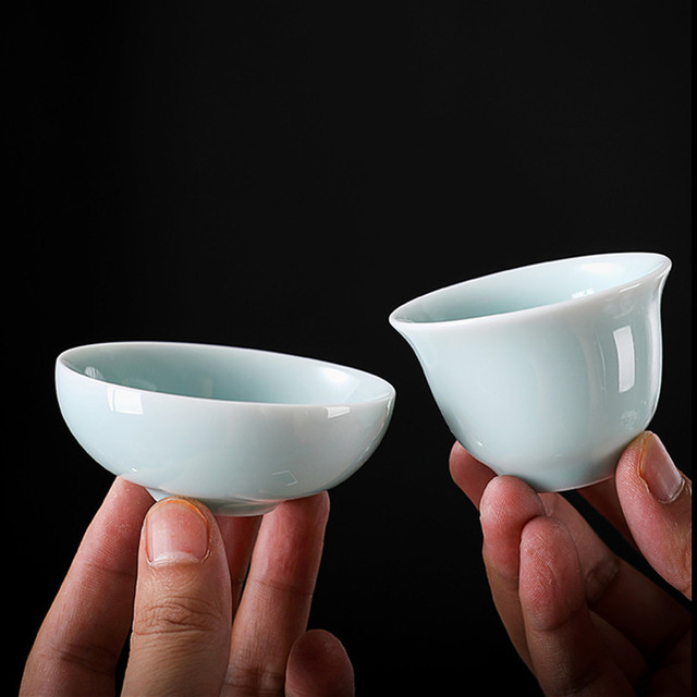 Zestaw ceramicznych naczyń do herbaty chińskiej: czajniczek gaiwan, filiżanki i naczynie na herbatę (9 sztuk) - Wianko - 10