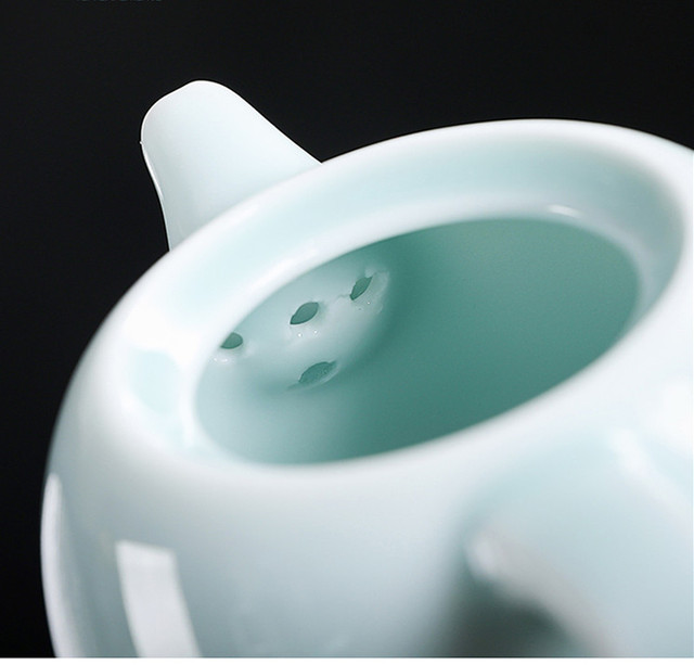 Zestaw ceramicznych naczyń do herbaty chińskiej: czajniczek gaiwan, filiżanki i naczynie na herbatę (9 sztuk) - Wianko - 12