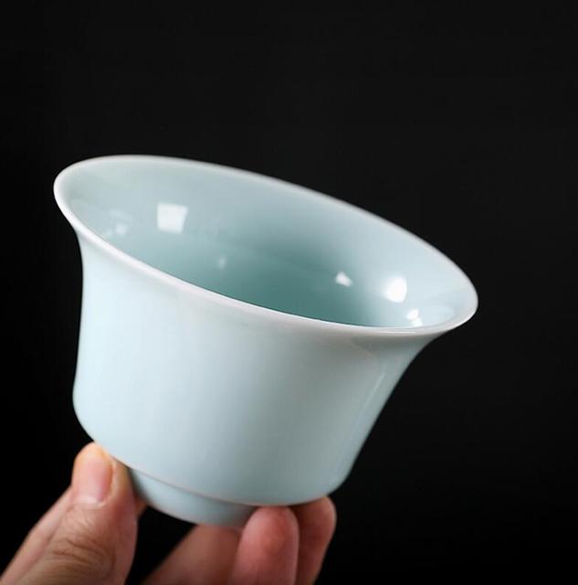 Zestaw ceramicznych naczyń do herbaty chińskiej: czajniczek gaiwan, filiżanki i naczynie na herbatę (9 sztuk) - Wianko - 8
