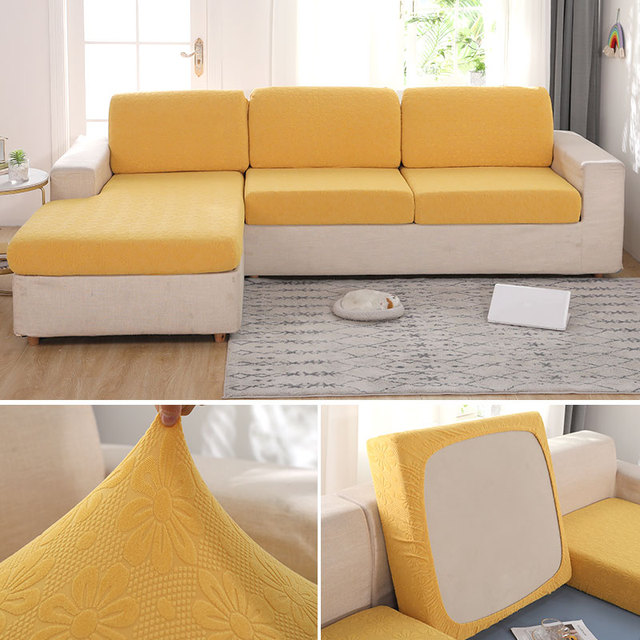 Nowy pokrowiec na sofę z pluszu, wysokiej elastyczności, kolor stały, półpokrywa, design narzuty, 2021 - Wianko - 6
