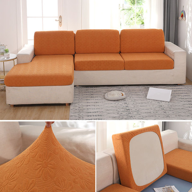 Nowy pokrowiec na sofę z pluszu, wysokiej elastyczności, kolor stały, półpokrywa, design narzuty, 2021 - Wianko - 7