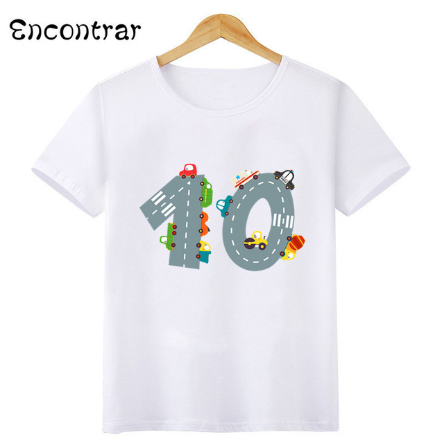 Koszulka dla chłopca z różnymi nadrukami samochodów na urodziny: 1-10 lat - Wianko - 13
