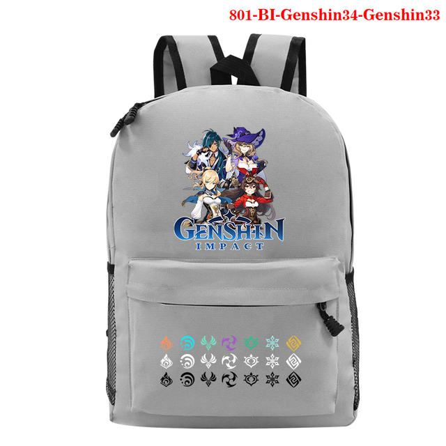 Plecak płócienny Genshin Impact z wydrukiem - Starry Sky, męski i damski, idealny dla studentów - Wianko - 4