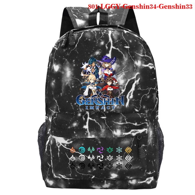 Plecak płócienny Genshin Impact z wydrukiem - Starry Sky, męski i damski, idealny dla studentów - Wianko - 6
