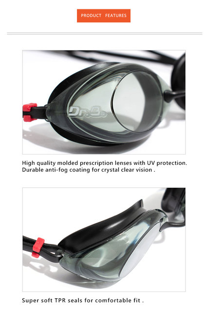 Okulary pływackie Barracuda Dr.B, krótkowzroczność, ochrona UV, wodoodporne, męskie i damskie - Wianko - 4