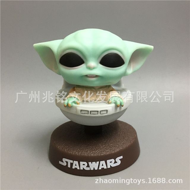 Lalka Bobblehead Yoda z serii Disney anime Mandalorian dla fanów samochodów - prezenty dla mężczyzn i kobiety, idealne na urodziny i święta - Wianko - 9