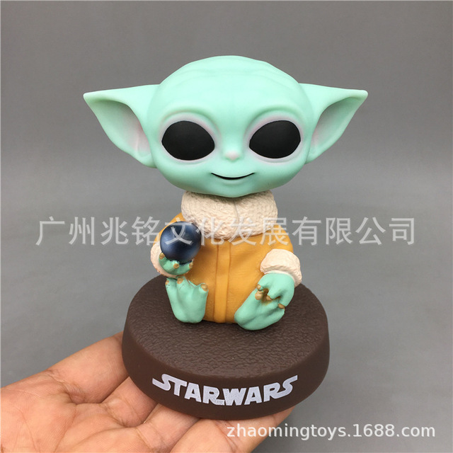 Lalka Bobblehead Yoda z serii Disney anime Mandalorian dla fanów samochodów - prezenty dla mężczyzn i kobiety, idealne na urodziny i święta - Wianko - 35