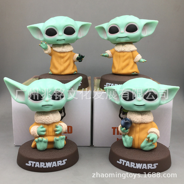 Lalka Bobblehead Yoda z serii Disney anime Mandalorian dla fanów samochodów - prezenty dla mężczyzn i kobiety, idealne na urodziny i święta - Wianko - 16