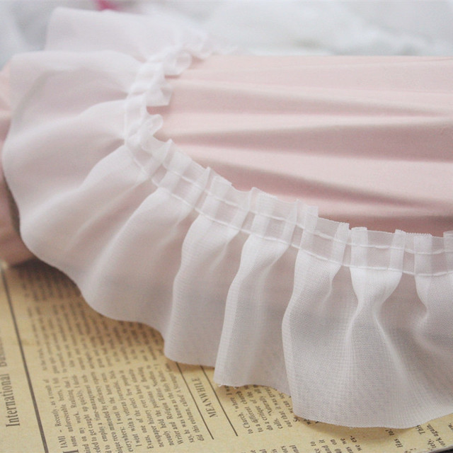 Koronkowa tkanina biała 6CM wykończenia tiul nowa, materiały szyfonowa i taśma koronkowa do sukien ślubnych LE13 - Wianko - 5