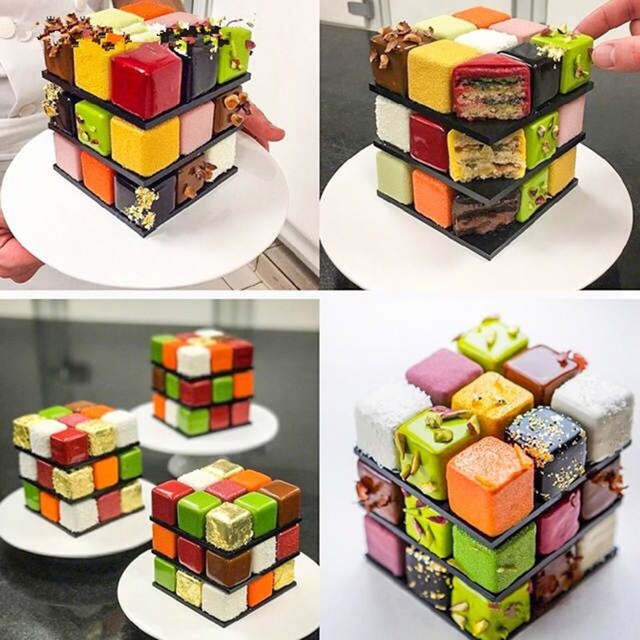 Forma do ciasta DIY Handmade - 8/15 wnęk kwadratowych, kostka Rubika, do pieczenia ciasta i czekolady - Wianko - 6