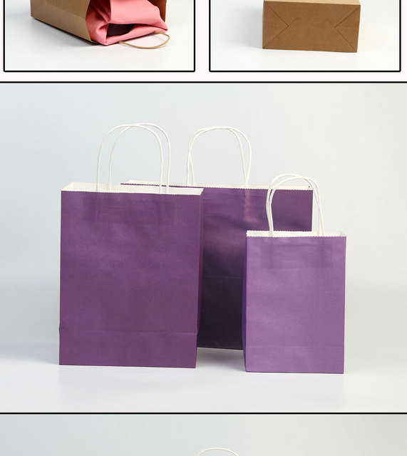 Torbki papierowe na prezenty, imprezy i zakupy - 20 sztuk, brązowe z uchwytami, 100% papieru do recyklingu - Wianko - 4
