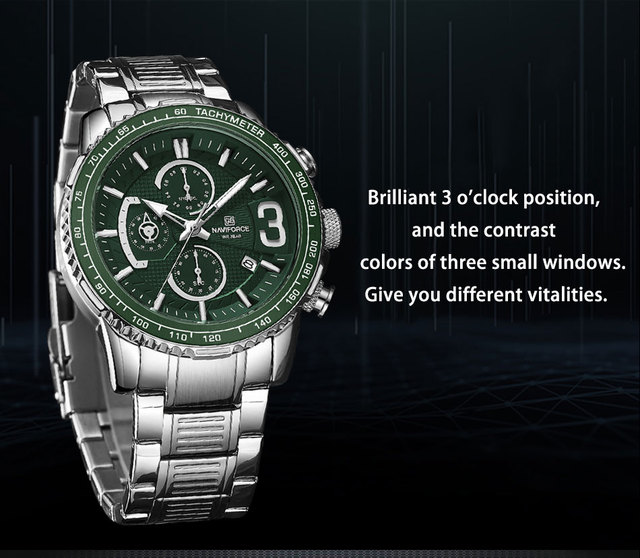 NAVIFORCE Luksusowy zegarek męski wielofunkcyjny zegarek kwarcowy wojskowy wodoodporny - Wianko - 7
