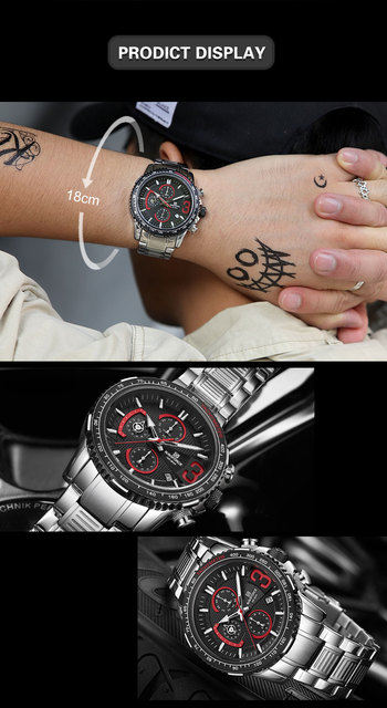 NAVIFORCE Luksusowy zegarek męski wielofunkcyjny zegarek kwarcowy wojskowy wodoodporny - Wianko - 11