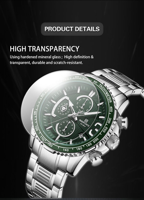 NAVIFORCE Luksusowy zegarek męski wielofunkcyjny zegarek kwarcowy wojskowy wodoodporny - Wianko - 4