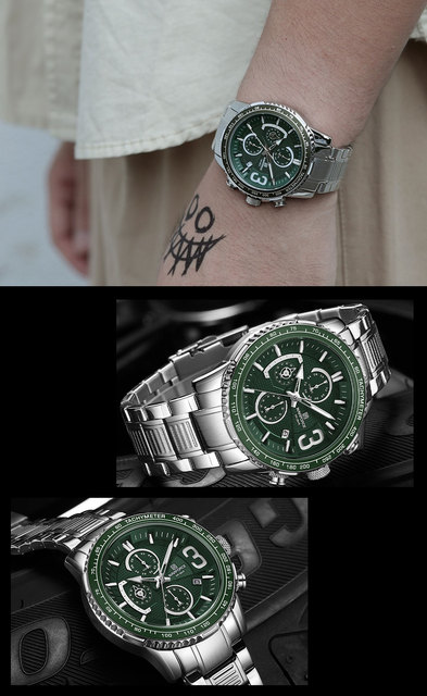 NAVIFORCE Luksusowy zegarek męski wielofunkcyjny zegarek kwarcowy wojskowy wodoodporny - Wianko - 12