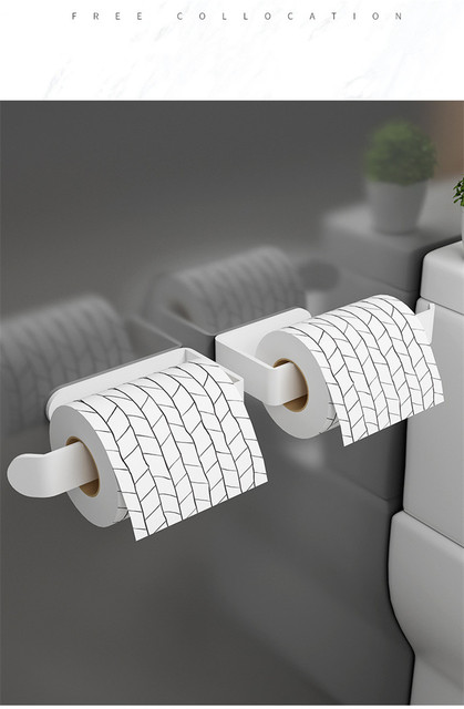 Uchwyt ścienny na papier toaletowy i ręcznik, półka na akcesoria łazienkowe - Wianko - 8