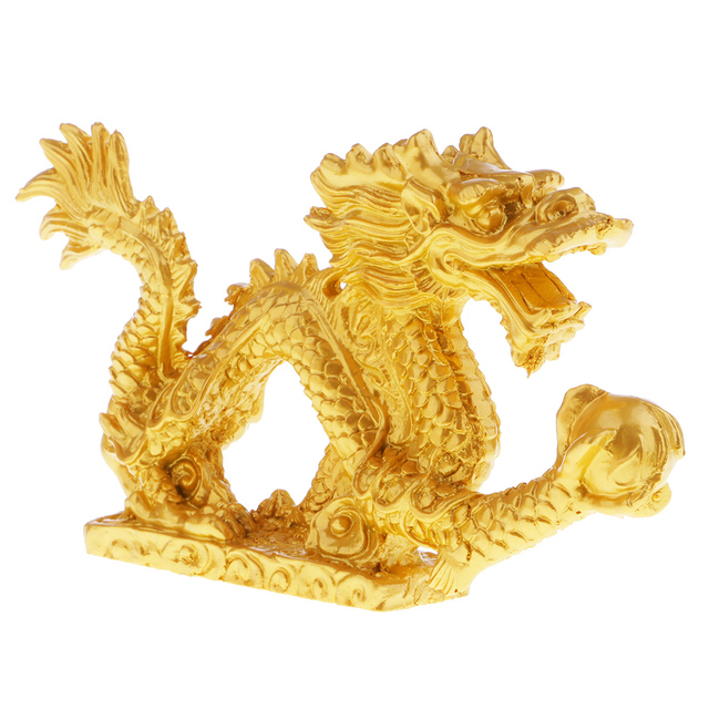 Figurka Chińskiego Smoka Feng Shui - Dekoracja domowa przyciągająca bogactwo i powodzenia - Wianko - 1