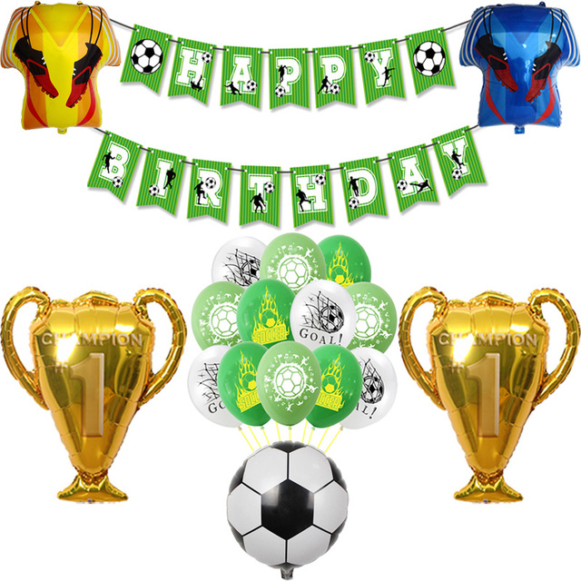 Piłka nożna mistrz świata z balonów foliowych - dekoracje na przyjęcie urodzinowe, zabawki, fani sportu - Wianko - 5