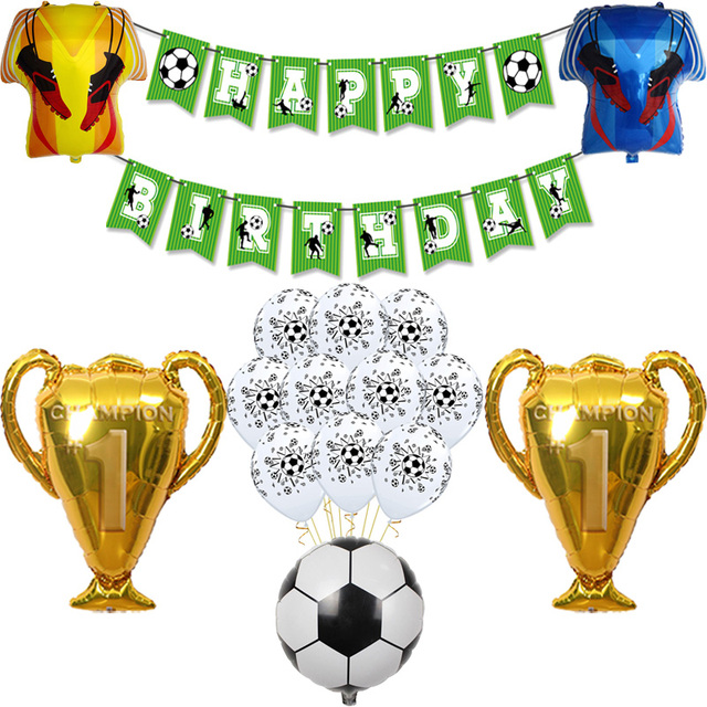 Piłka nożna mistrz świata z balonów foliowych - dekoracje na przyjęcie urodzinowe, zabawki, fani sportu - Wianko - 6