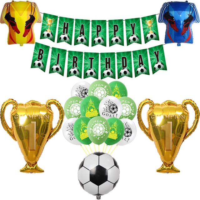 Piłka nożna mistrz świata z balonów foliowych - dekoracje na przyjęcie urodzinowe, zabawki, fani sportu - Wianko - 2
