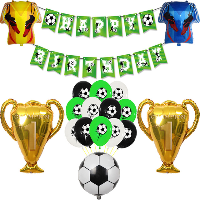 Piłka nożna mistrz świata z balonów foliowych - dekoracje na przyjęcie urodzinowe, zabawki, fani sportu - Wianko - 4