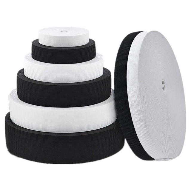 Białe czarne opaski elastyczne Nylon 20-50 mm - do szycia odzieży - Wianko - 4