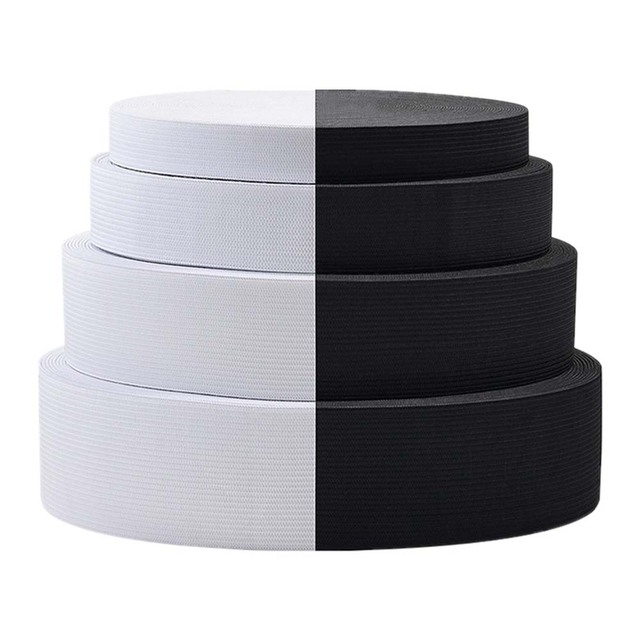 Białe czarne opaski elastyczne Nylon 20-50 mm - do szycia odzieży - Wianko - 2