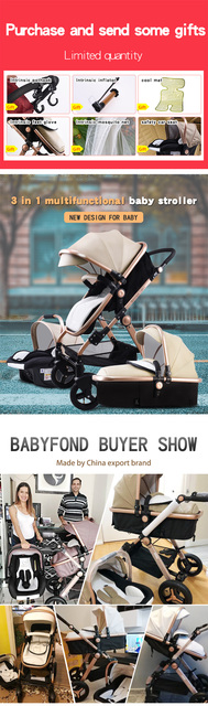 Wysoki krajobrazowy wózek dziecięcy Babyfond 5w1 z podwoziem z aluminium i wodoodporną tapicerką PU - Wianko - 2