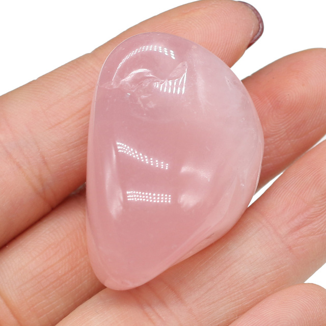 Kryształ kamień tatarski naturalny różowy bez otworu 20-30mm - 1 sztuka, idealny do DIY biżuterii - Wianko - 1